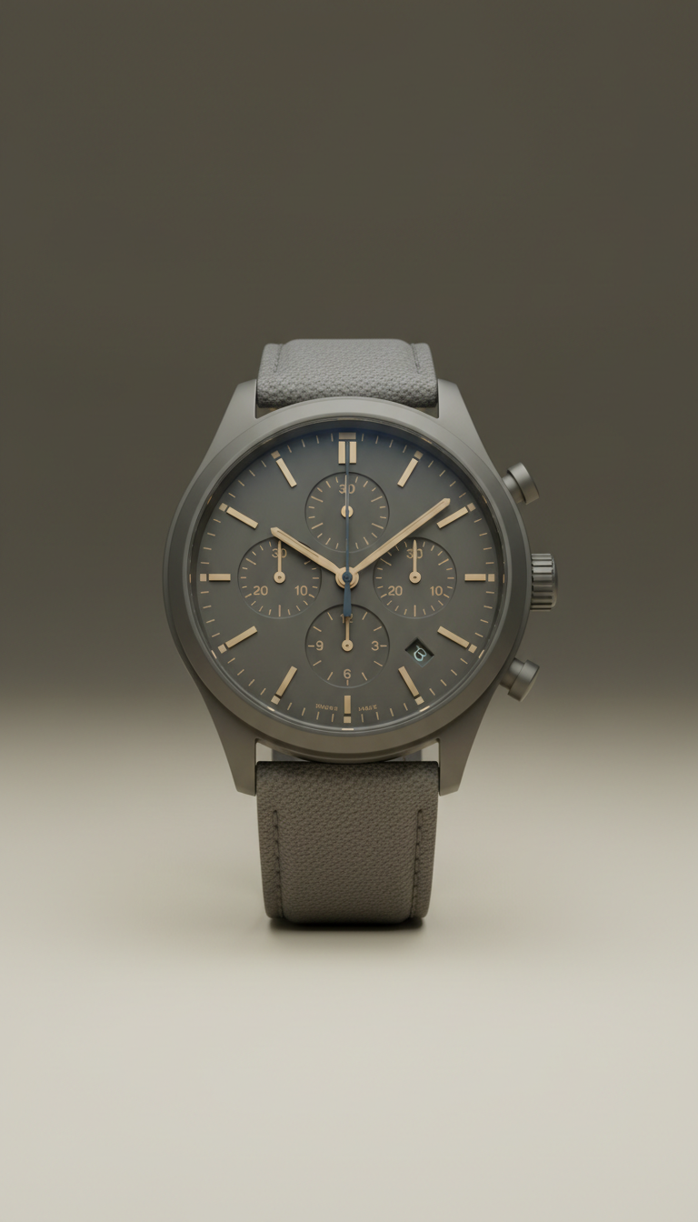 Slate Grey Chronograph Brushed Metal Case