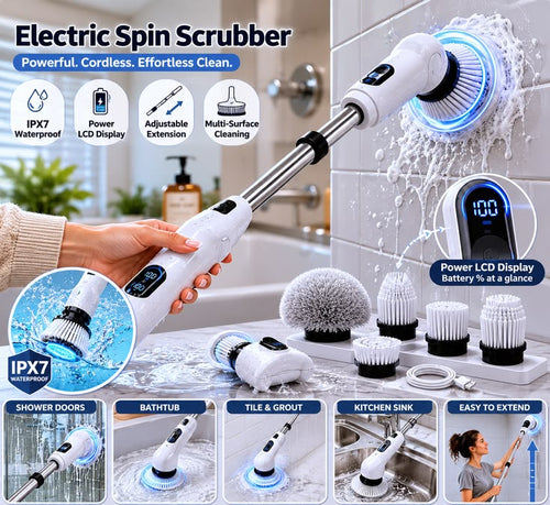 Electric Cleaning Brush 9 In 1     فرشاة تنظيف كهربائية 9 في 1