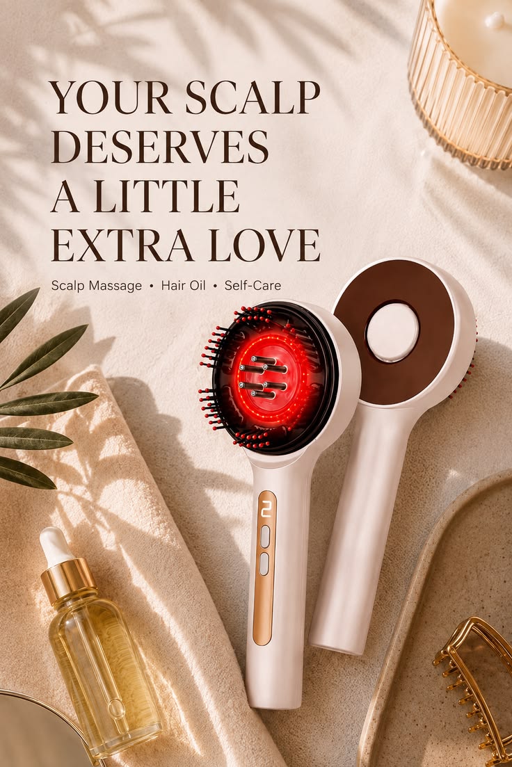 Scalp Massager Brush (Red)
