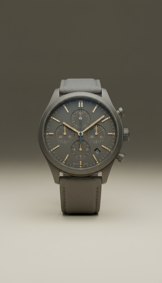 Slate Grey Chronograph Brushed Metal Case