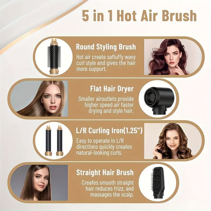 HOT HAIR BRUSH 5 IN 1
