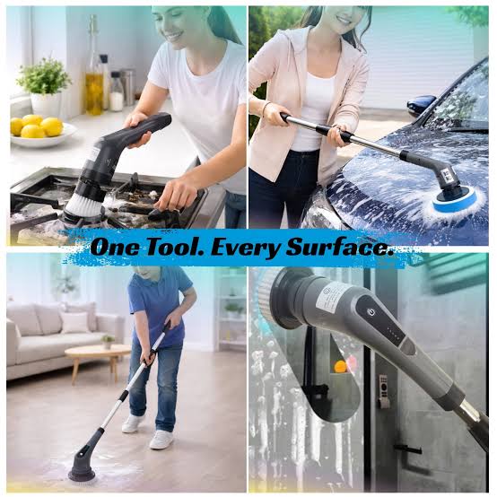 Electric Cleaning Brush 9 In 1     فرشاة تنظيف كهربائية 9 في 1